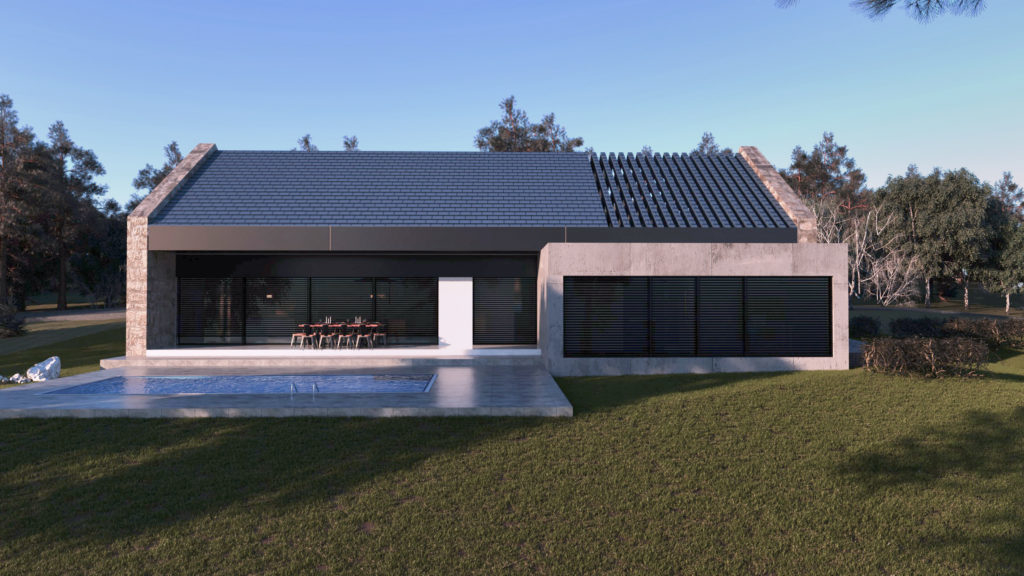 dom s modernou strechou projekt